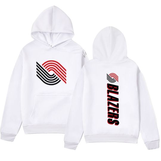 Loose Fit Men's Casual Sporty Hoodie Portland Trail Blazers Basketball Team Design Comfortable Long Sleeve Streetwear