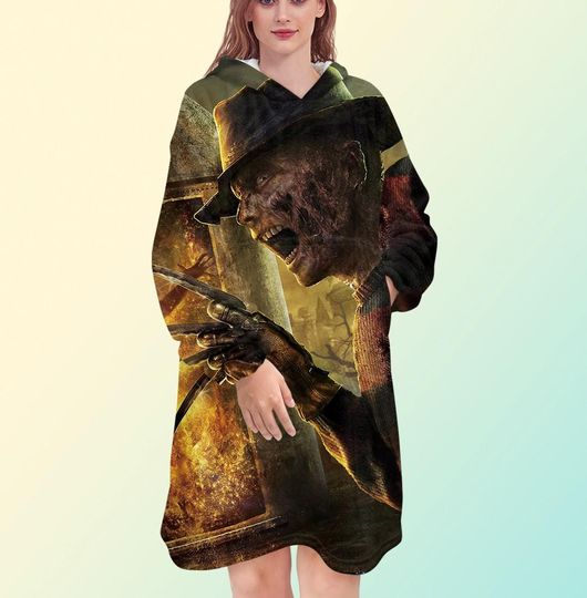 A Nightmare On Elm Street Blanket Hoodie, Blanket Hoodie for Men and Women