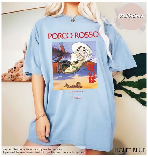 Porco Rosso Shirt, Studio Ghibli Shirt, Ghibli T-Shirt, Hayao Miyazaki, Studio Ghibli Gift, Ghibli Cartoon Shirt