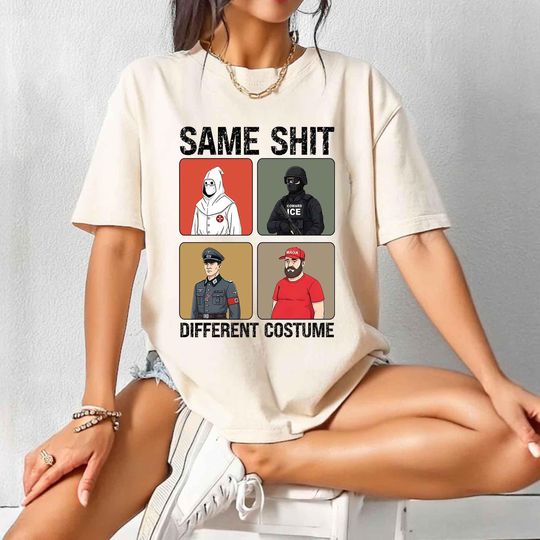 Discover Same Shit Different Costume Shirt, Anti Trump Political Shirt, Funny Protest Graphic Tee, Dark Humor Statement Shirt, Same Shit Shirt