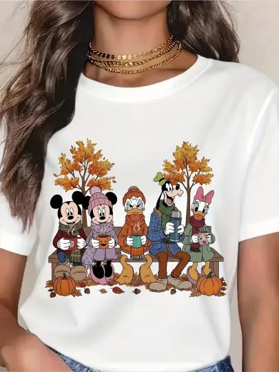 Discover Disney Mickey, Minnie, Donald, Goofy Thanksgiving T-Shirt