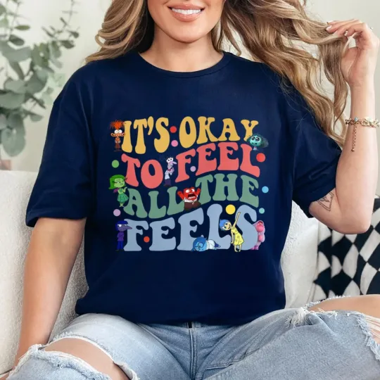 Discover Disney Happy Inside Out It'S Ok To Feel T-Shirt, Gift For Friends