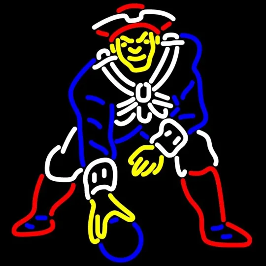 Vivid New England Patriots Logo Neon Sign Light Lamp Beer Pub Wall Decor