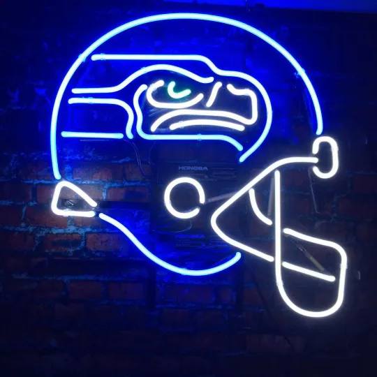 Seattle Seahawks Helmet Neon Sign Light Lamp Home Wall Decor Bar Gift