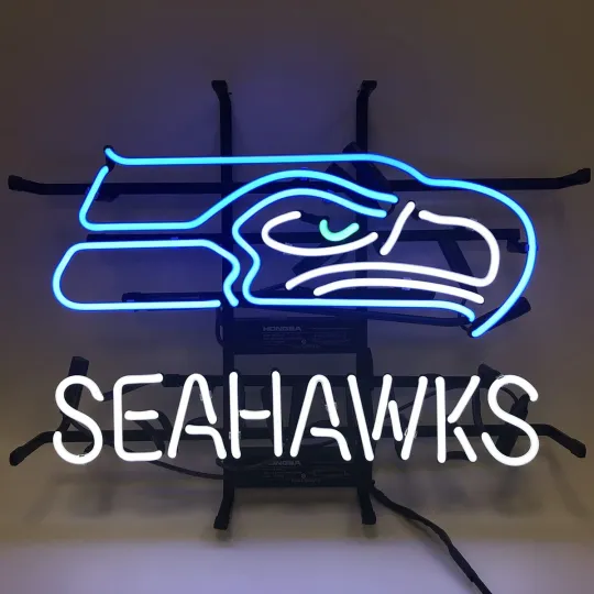 Seattle Seahawks Man Cave Neon Lamp Light Sign Bar Beer Decor Gift Glass