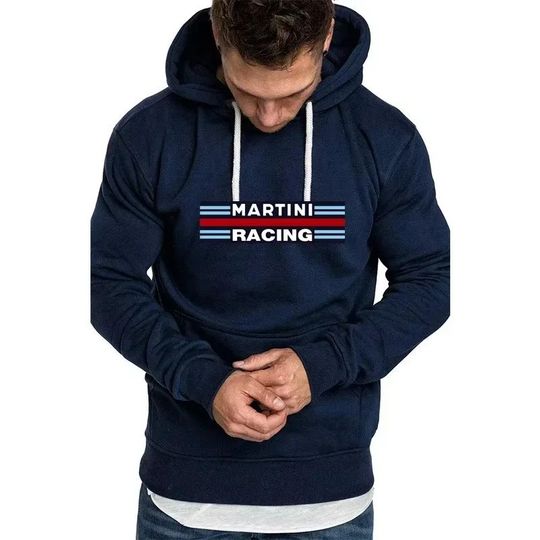 Discover Men's Hoodies Martini Racing Print Unisex Hooded Fleece Sweatshirt Pullover Jacket Casual High Quality Streetwear Fashion Trends