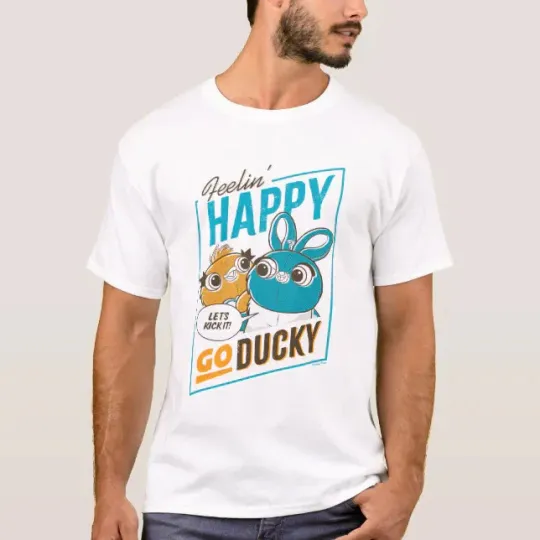 Discover Disney Toy Story 4 Feelin' Happy Go Ducky T-Shirt, Gift For Friends
