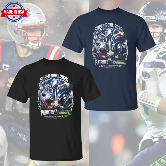 Discover Patriots vs Sea.hawks 2026 SBowl Matchup T-Shirt