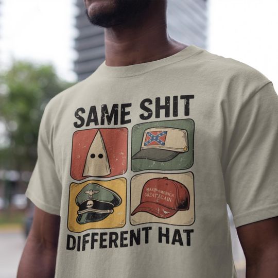 Discover Same Shit Different Hat Shirt, Anti Trump Political Shirt, Funny Protest Graphic Tee, Dark Humor Shirt, Antifa, Abolish ICE Shirt, Fuck Ice