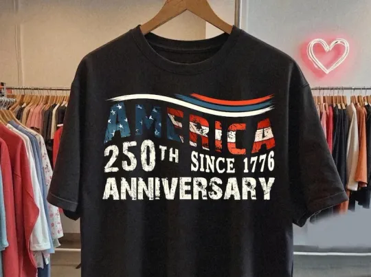 Discover America 250th Anniversary Since 1776 4th Of July Patriotic Tshirt