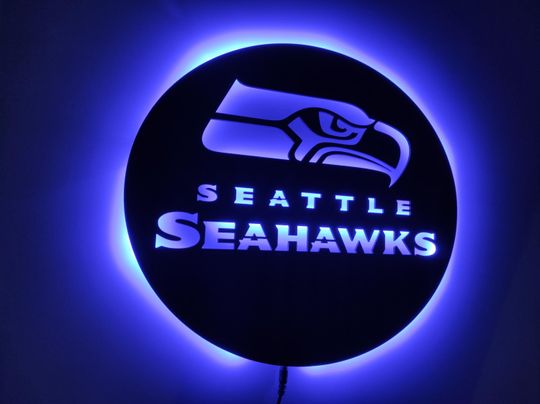 Discover Seattle Seahawks Fan wall decor football Fan Gift Man Cave NFC illuminated wall sign Christmas gift