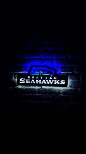 Discover Seattle Seahawks Led Lighted Sign- Seahawks football Fans Gift-Perfect American Football Sign-Illuminated Wall Decor-Christmas Gift