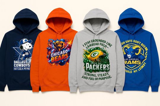 Discover football Team Spirit Hoodie | Custom Sports Fan Hoodie | Game Day Apparel | Unisex Football Sweatshirt