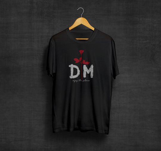 Discover DM Enjoy the Silence Black T-Shirt | Depeche Mode| Band Shirts | 80s Shirts