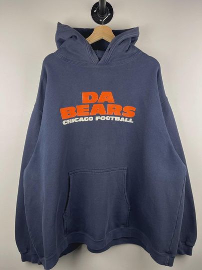 Discover Vintage football Reebok Chicago Bears Da Bears Navy Hoodie Size 2XL
