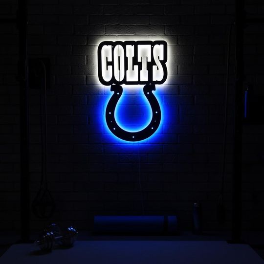 Indiana Colts Metal Sign - Football Team Wall Decor