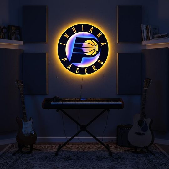 Discover Indiana Pacers LED Metal Wall Art | Game Room Decor