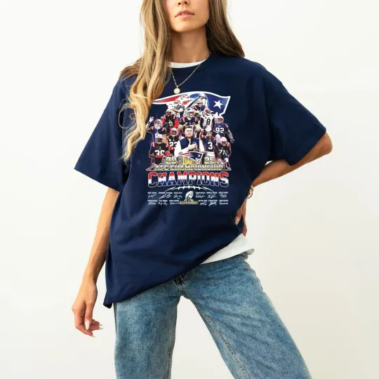 Discover New England Patriots 2025 AFC Champions Super Bowl Bound T-Shirt
