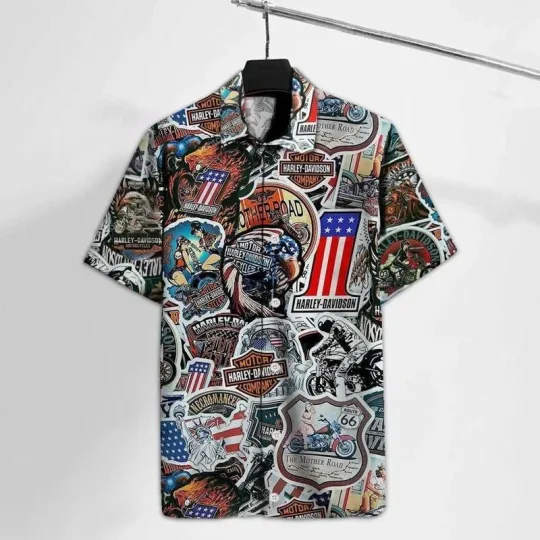 Discover Haarleyy Daviidso'n Hawaiian Shirt Design 3D Full Printed Sizes S 8211 5XL