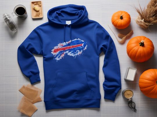Discover Buffalo Bills Hoodie: Splatter Paint, football Football Fan Gear