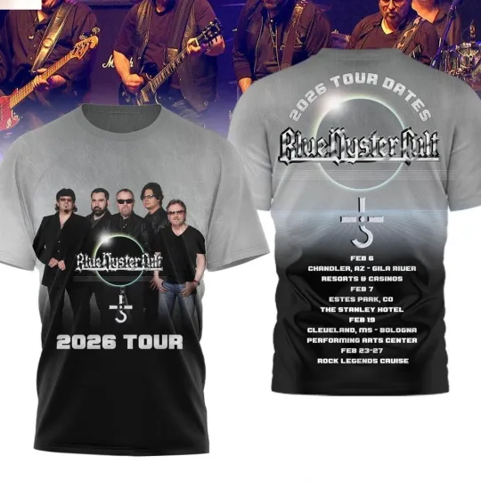 Discover Retro Blue Oyster Cult Tour 2026 3D shirt