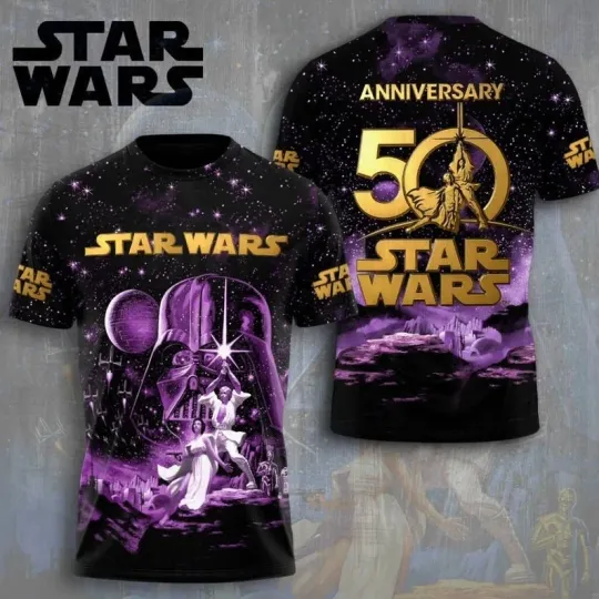 Discover Star Wars 50th Anniversary Galaxys Edge Gift For Fan Tshirt 3D