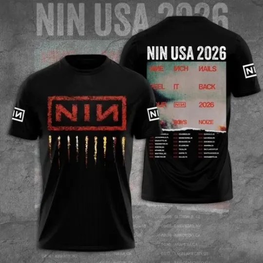 Discover Nine Inch Nails Tour 2026 3D Shirt