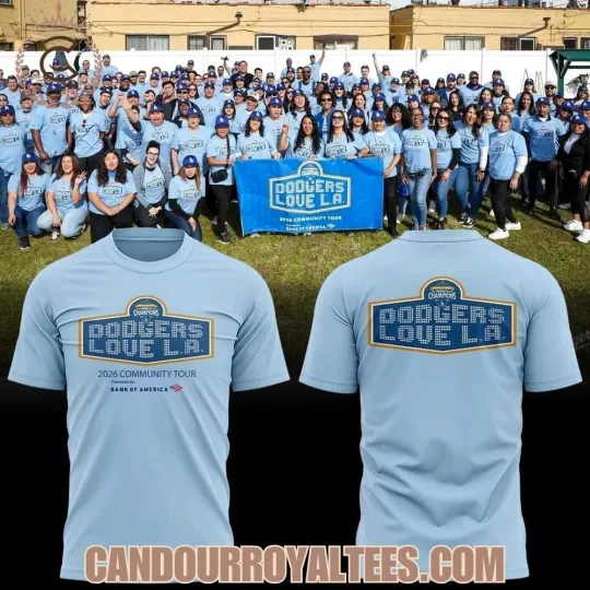 Dodgers Love LA Community Tour 2026 3D Shirt