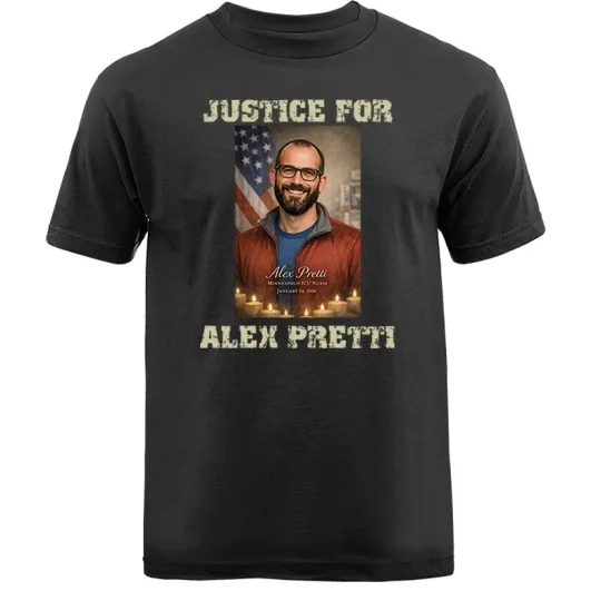 Discover Justice for Alex Pretti Memorial T-Shirt