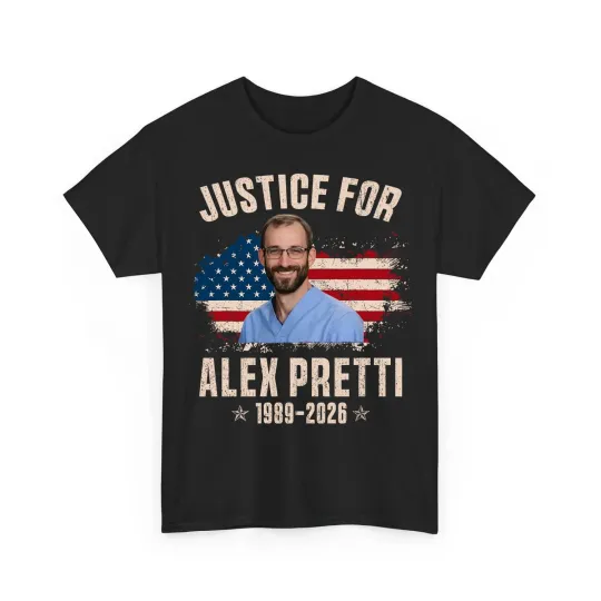 Discover Justice for Alex Pretti Shirt In Memory of Alex Pretti American Flag Vintage Tee