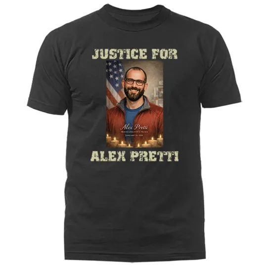 Discover Justice for Alex Pretti Memorial T-Shirt