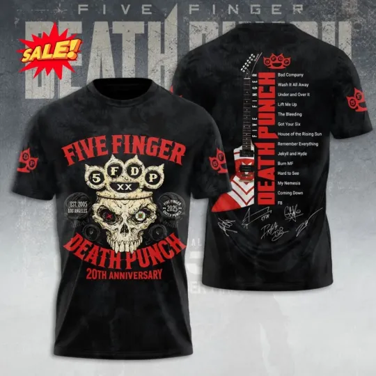 Discover Special Item!!! Five Finger Death Punch Tour 2026 3D Shirt