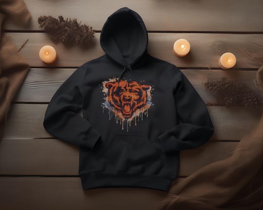 Chicago Bears Hoodie: Splatter Paint, football Football Fan Gear