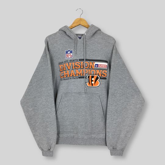 Vintage Cincinnati Bengals football Hoodie Sweatshirt Medium Cincinnati Bengals Division Champs Sweater Bengals American Football Hoodie Size M