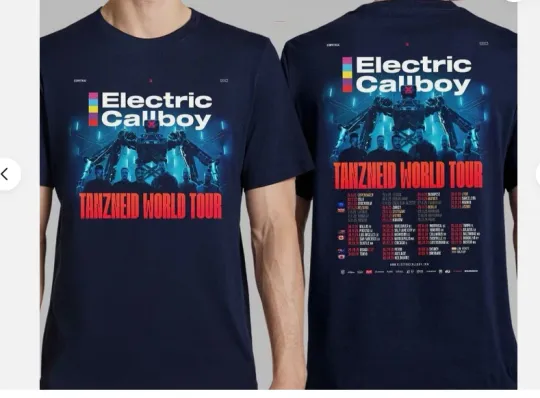 Discover Electric Callboy Tanzneid World Tour 2025 2026 Double Sided T-Shirt
