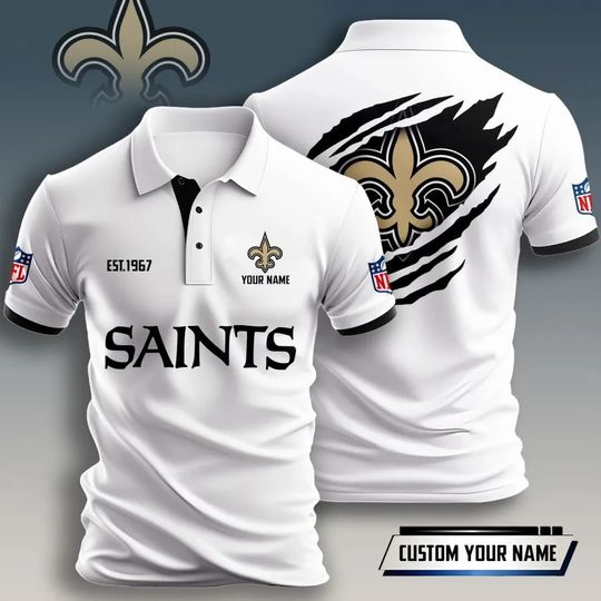 New Orleans Saints Men Polo Shirt