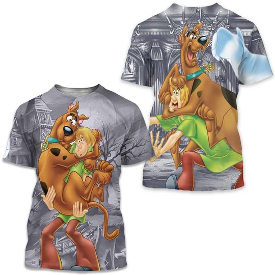Beautiful Scooby Doo Scooby & Shaggy Movie Cartoon Fan Tshirt 3D