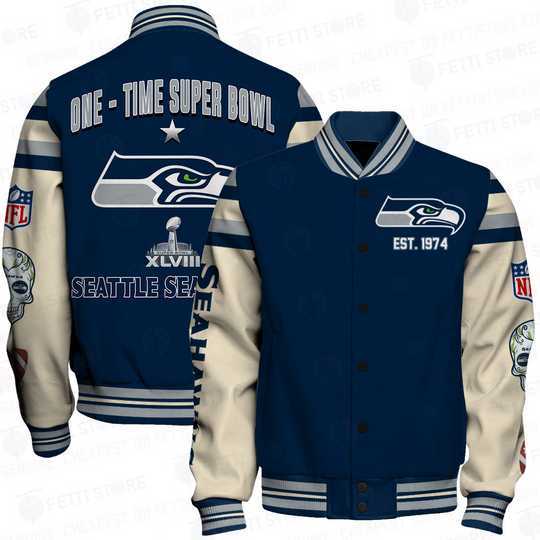 Seattle Seahawks National Football League Champions Print Baseball Jacket