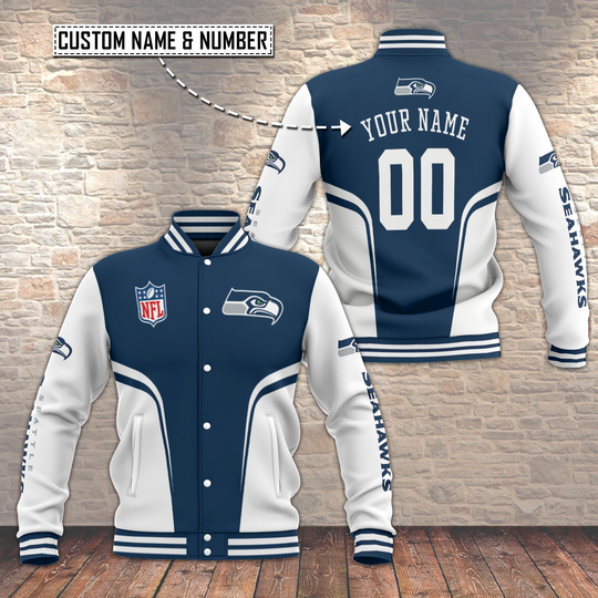 Discover Seattle Seahawks Baseball Jacket