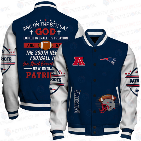 New England Patriots National Football League Print Baseball Jacket