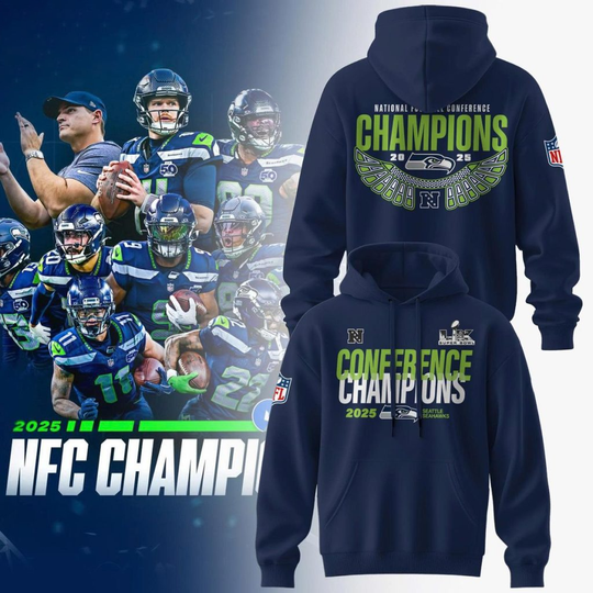 Seattle Seahawks NFC Conference Champions 3D Hoodie