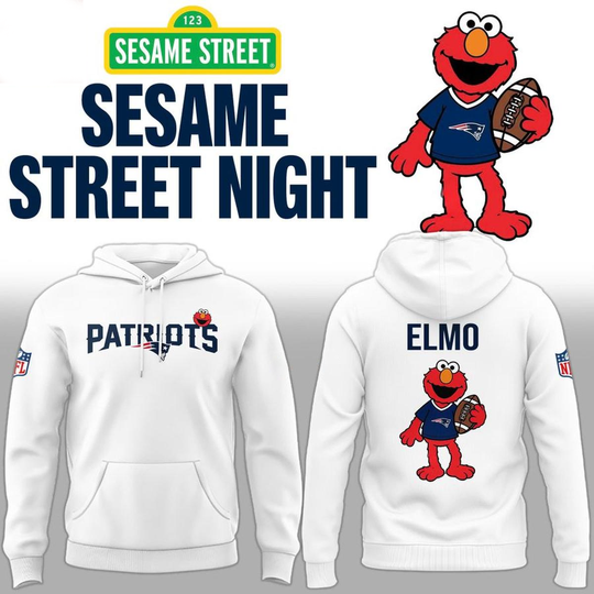 Discover New England Patriots x Sesame Street Night 2026 3D Hoodie