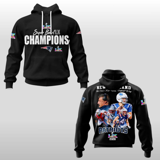Discover 2026 Patriots LX Bowl Champions This One’s For You Patriot Way Hoodie