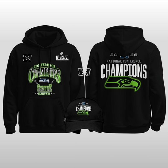 Discover Seattle Seahawks NFC Conference Champions Hoodie