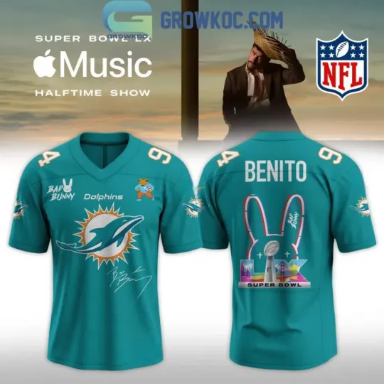 Discover Miami Dolphins Bad Bunny 2026 LX Jersey