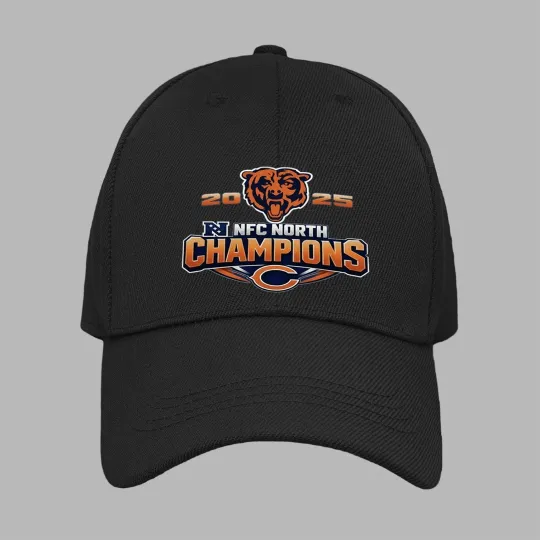 Chicago Bears 2025 NFC North Division Champions Baseball Cap
