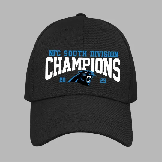 Carolina Panthers 2025 NFC South Champions Baseball Cap