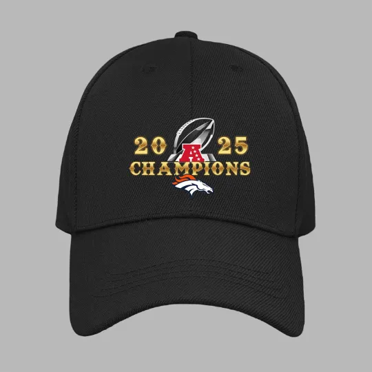 Denver Broncos 2025 AFC Champions Baseball Cap