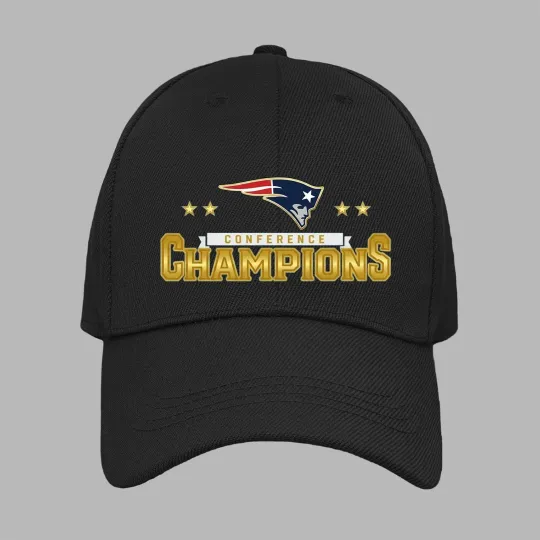 New England Patriots 2025 AFC Champions Baseball Cap