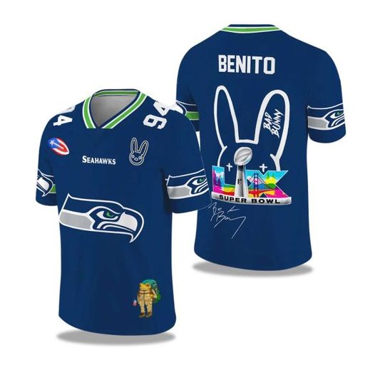 Seahawks Bad Bunny Bowl LX 2025 2026 Football Jersey